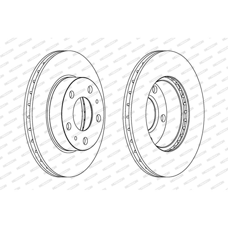Jeu de 2 disques de frein avant FERODO DDF768 - Visuel 1