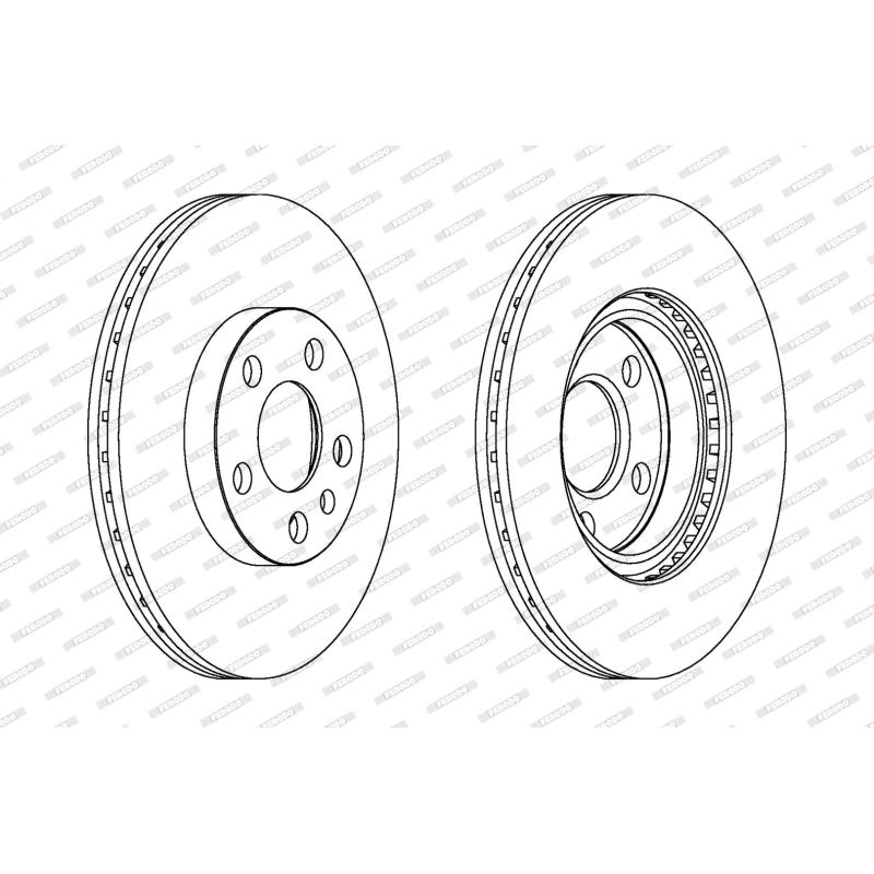 Jeu de 2 disques de frein avant FERODO DDF842 - Visuel 1
