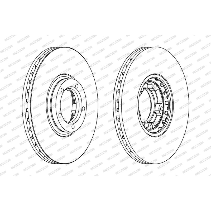 Jeu de 2 disques de frein avant FERODO DDF849 - Visuel 1