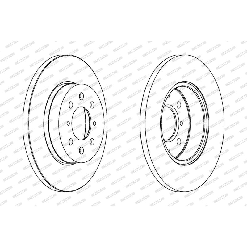Jeu de 2 disques de frein avant FERODO DDF872 - Visuel 1