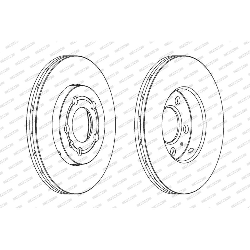 Jeu de 2 disques de frein avant FERODO DDF927 - Visuel 1