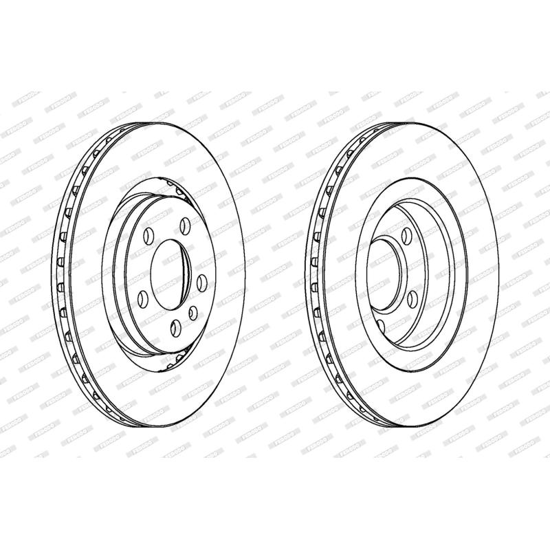 Jeu de 2 disques de frein avant FERODO DDF928 - Visuel 1