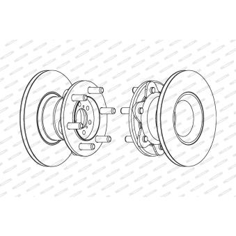 Jeu de 2 disques de frein avant FERODO [FCR104A]
