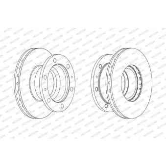 Jeu de 2 disques de frein avant FERODO OEM 852838
