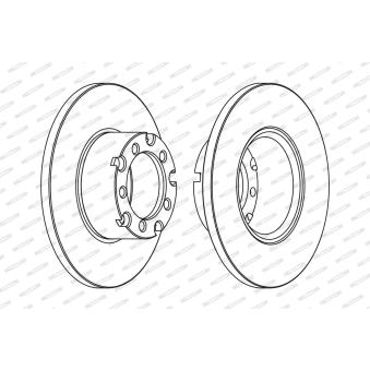 Jeu de 2 disques de frein avant FERODO OEM 6014200072