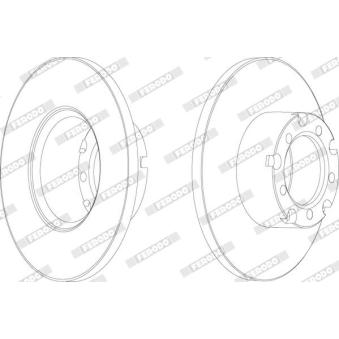 Jeu de 2 disques de frein avant FERODO OEM 6014200372