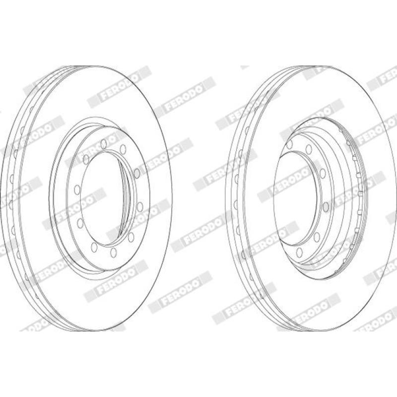 Jeu de 2 disques de frein avant FERODO FCR182A - Visuel 1
