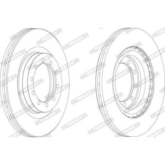 Jeu de 2 disques de frein avant FERODO [FCR183A]