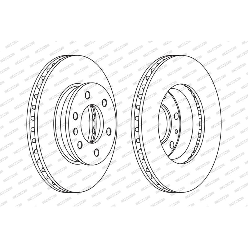 Jeu de 2 disques de frein avant FERODO FCR310A - Visuel 1