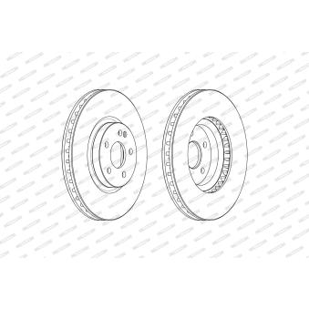 Jeu de 2 disques de frein avant FERODO OEM A4474210012