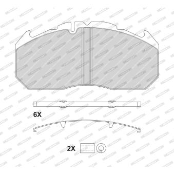 Jeu de 4 plaquettes de frein arrière FERODO OEM 81508045087