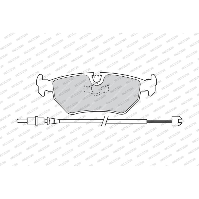 Jeu de 4 plaquettes de frein arrière FERODO FDB1003 - Visuel 1