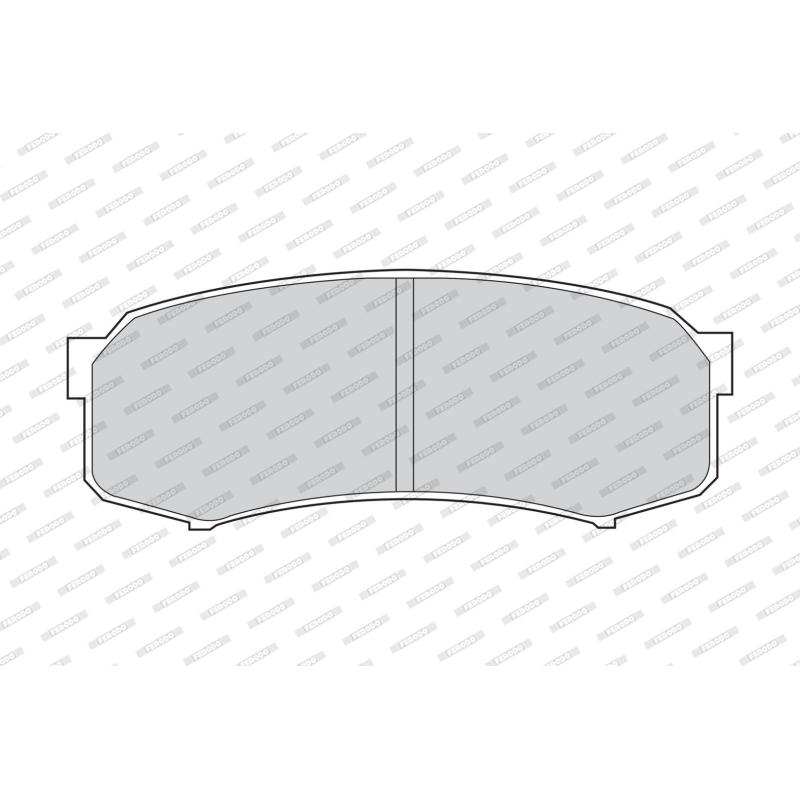 Jeu de 4 plaquettes de frein arrière FERODO FDB1021 - Visuel 1