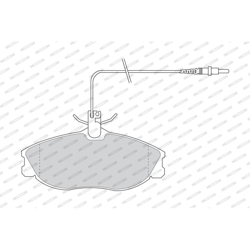 Jeu de 4 plaquettes de frein avant FERODO FDB1063 - Visuel 1