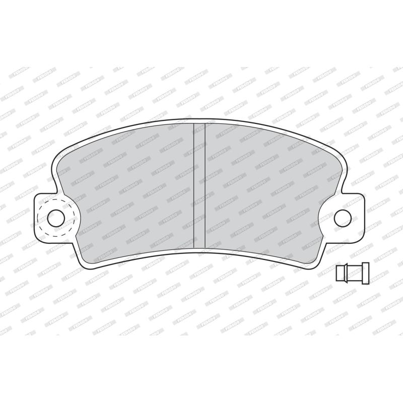 Jeu de 4 plaquettes de frein avant FERODO FDB113 - Visuel 1