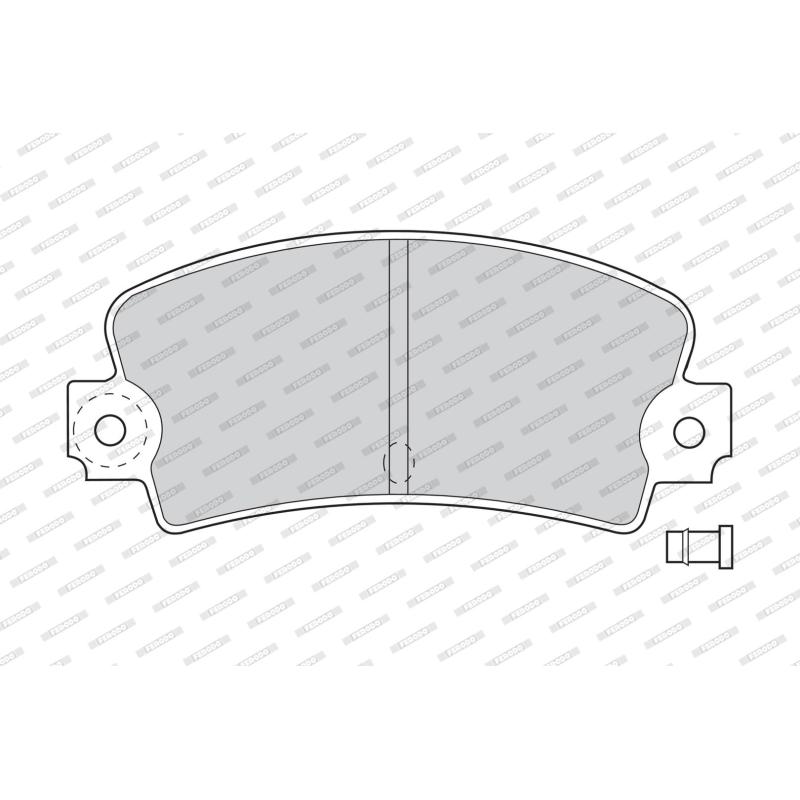 Jeu de 4 plaquettes de frein arrière FERODO FDB114 - Visuel 1