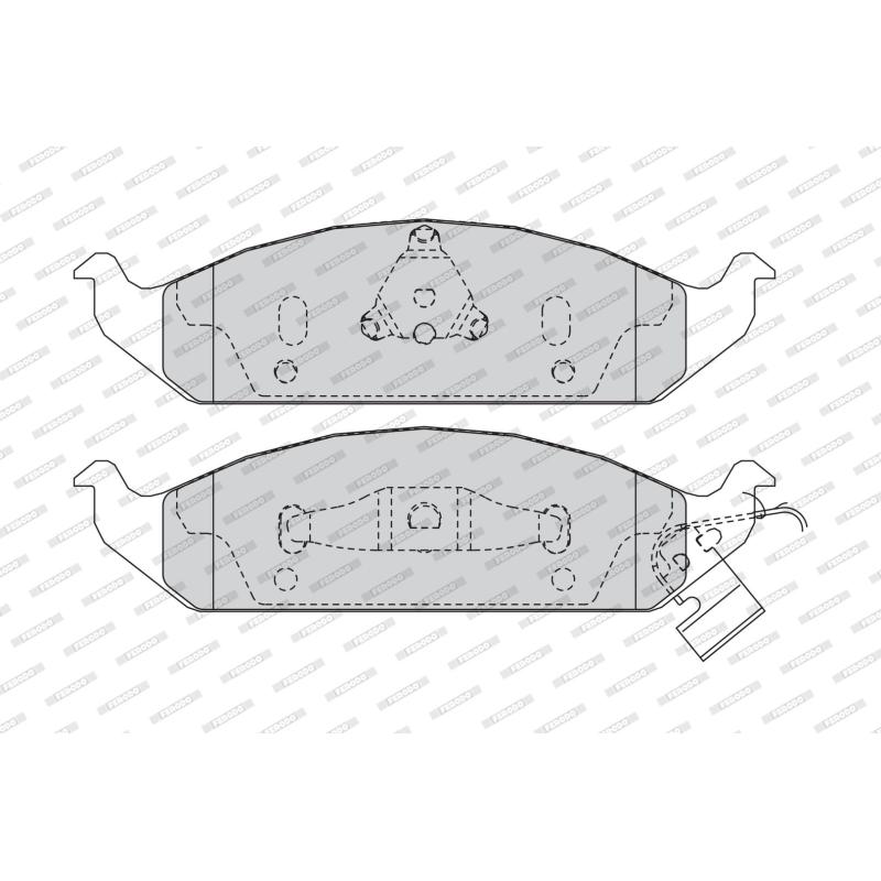 Jeu de 4 plaquettes de frein avant FERODO FDB1254 - Visuel 1
