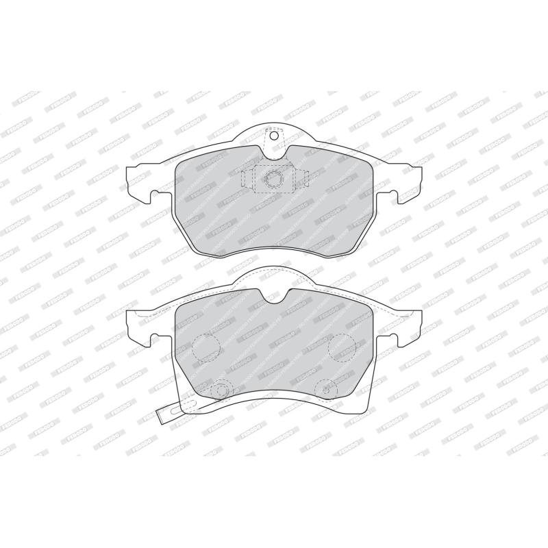 Jeu de 4 plaquettes de frein avant FERODO FDB1295 - Visuel 1