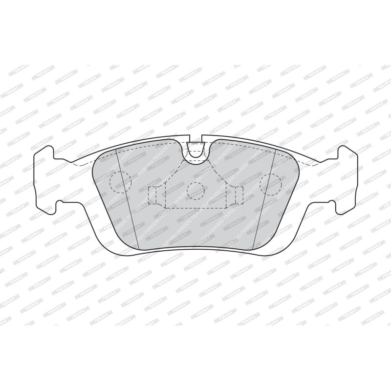 Jeu de 4 plaquettes de frein avant FERODO FDB1300 - Visuel 1