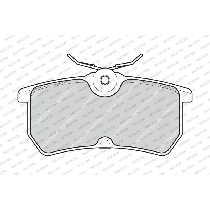Jeu de 4 plaquettes de frein arrière FERODO FDB1319 - Visuel 1
