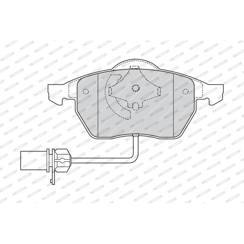 Jeu de 4 plaquettes de frein avant FERODO FDB1323 - Visuel 1