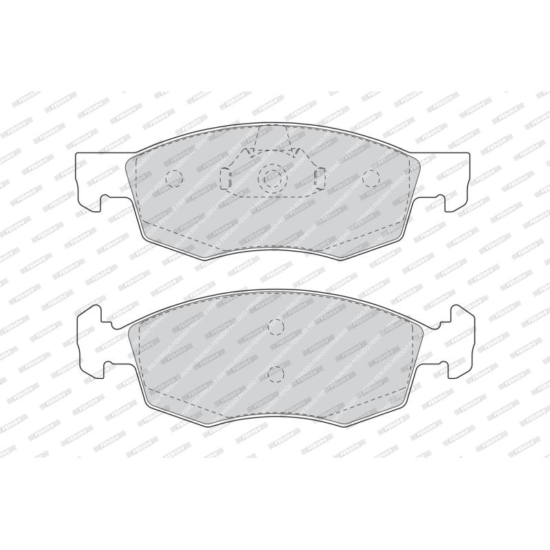 Jeu de 4 plaquettes de frein avant FERODO FDB1376 - Visuel 1