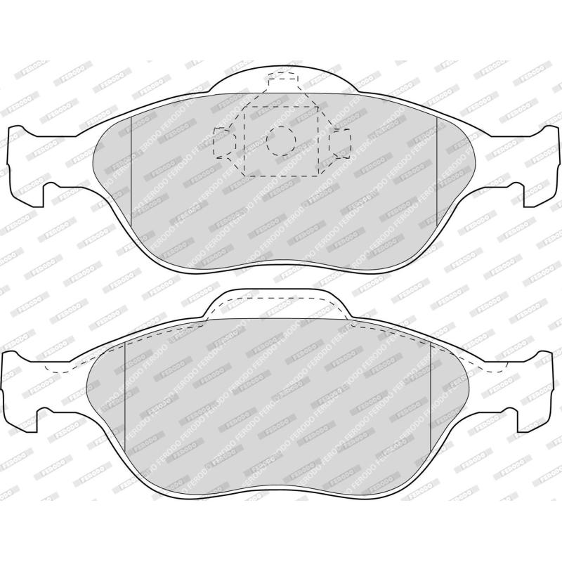 Jeu de 4 plaquettes de frein avant FERODO FDB1394 - Visuel 2