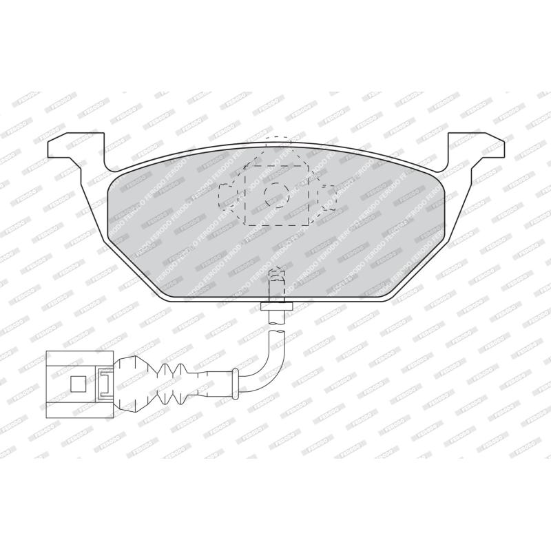 Jeu de 4 plaquettes de frein avant FERODO FDB1398 - Visuel 1