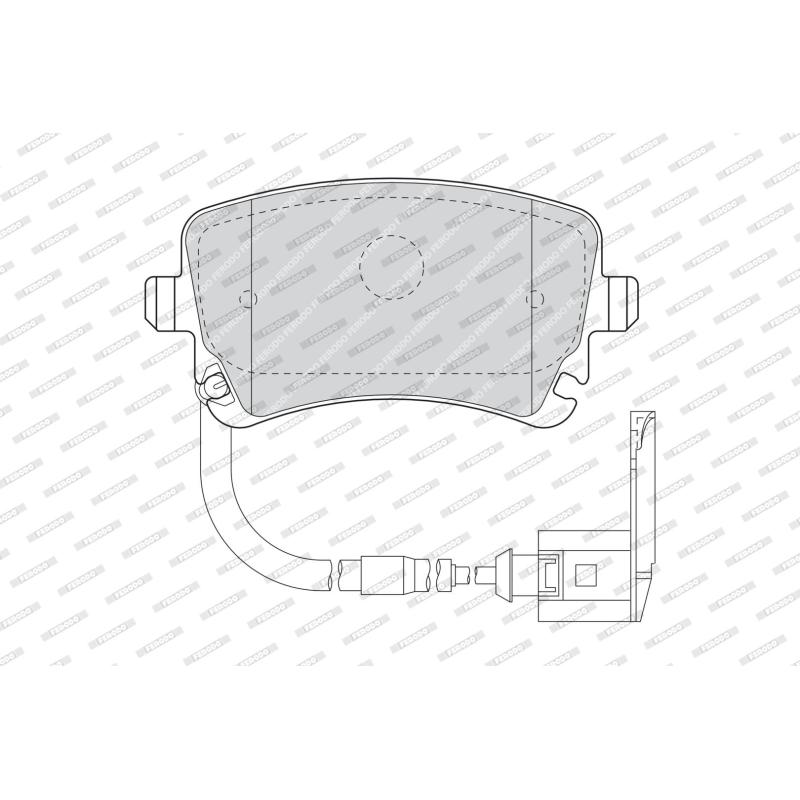 Jeu de 4 plaquettes de frein arrière FERODO FDB1408 - Visuel 1