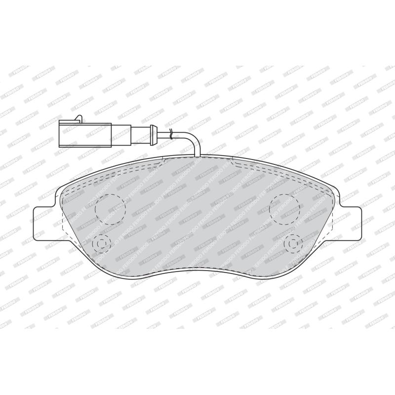 Jeu de 4 plaquettes de frein avant FERODO FDB1468 - Visuel 1