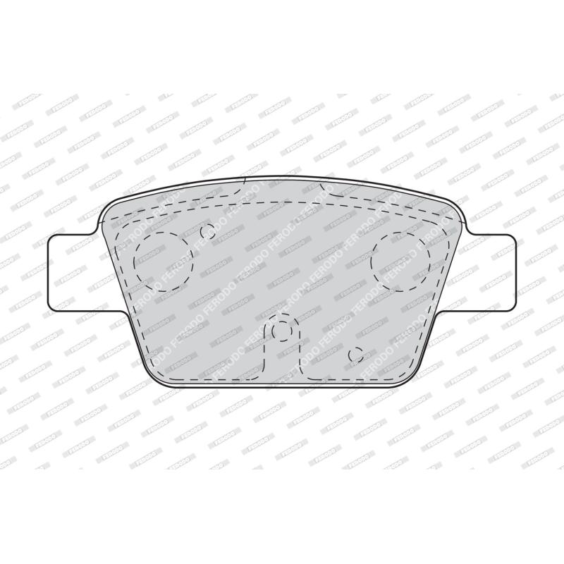 Jeu de 4 plaquettes de frein arrière FERODO FDB1469 - Visuel 1