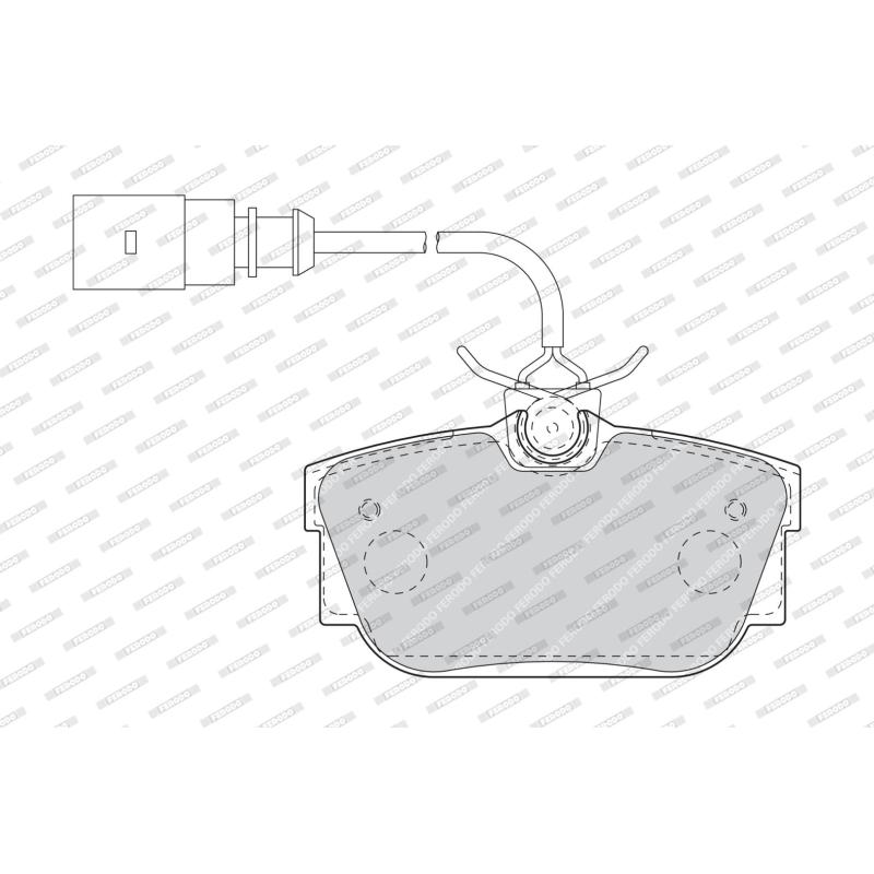 Jeu de 4 plaquettes de frein arrière FERODO FDB1482 - Visuel 1