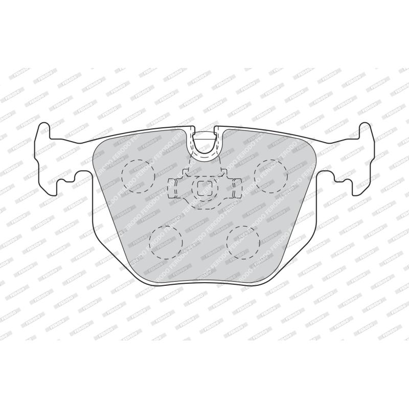 Jeu de 4 plaquettes de frein arrière FERODO FDB1483 - Visuel 1