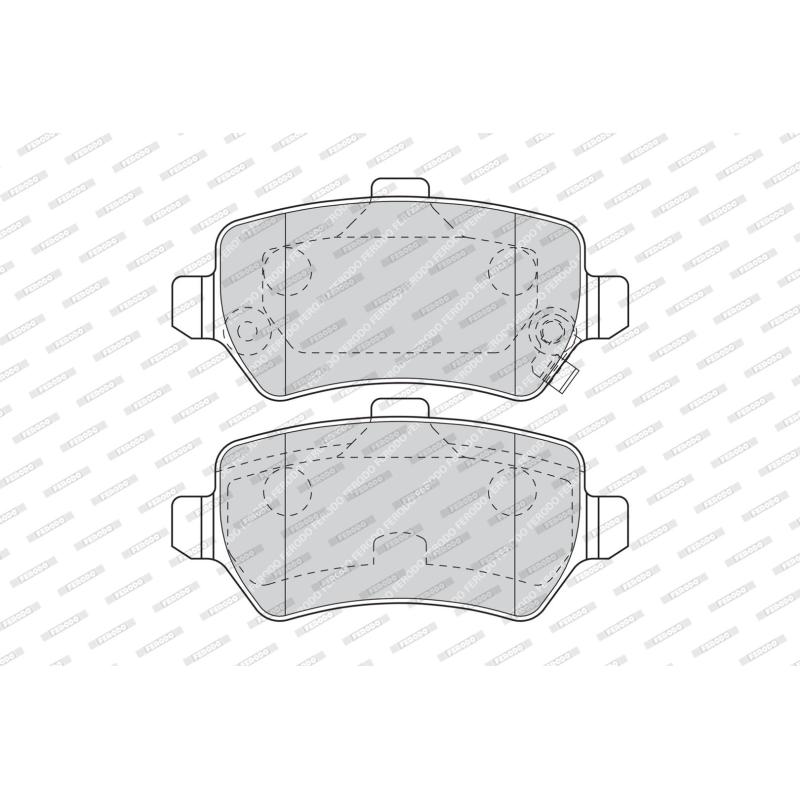 Jeu de 4 plaquettes de frein arrière FERODO FDB1521 - Visuel 1