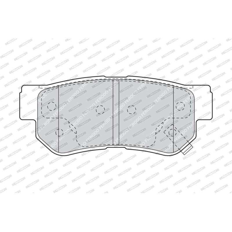 Jeu de 4 plaquettes de frein arrière FERODO FDB1606 - Visuel 1