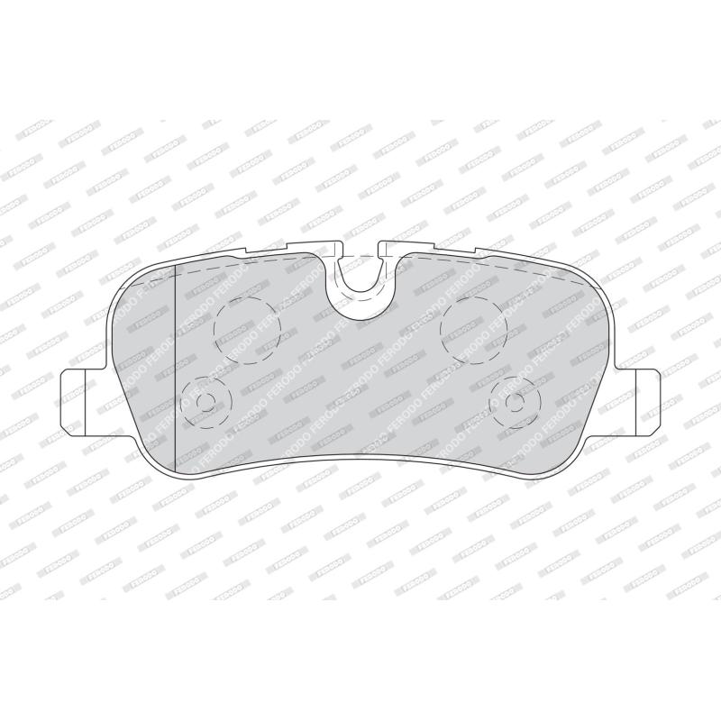 Jeu de 4 plaquettes de frein arrière FERODO FDB1613 - Visuel 1