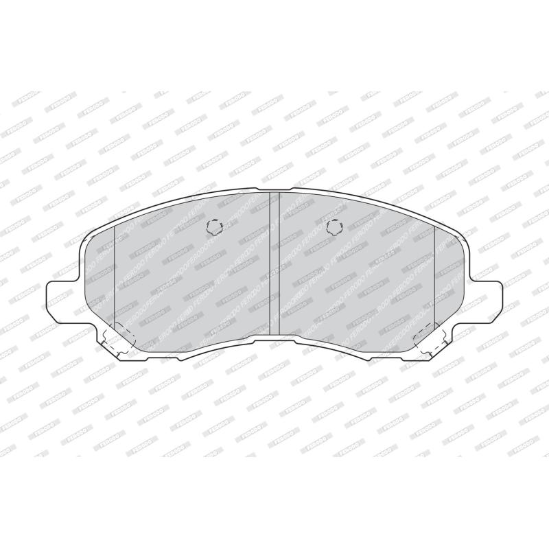 Jeu de 4 plaquettes de frein avant FERODO FDB1621 - Visuel 1
