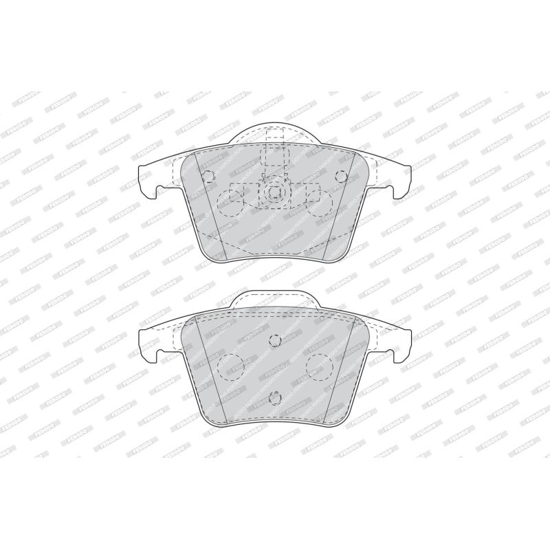 Jeu de 4 plaquettes de frein arrière FERODO FDB1632 - Visuel 1
