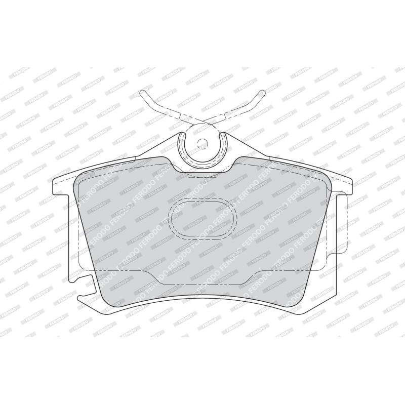 Jeu de 4 plaquettes de frein arrière FERODO FDB1637 - Visuel 1