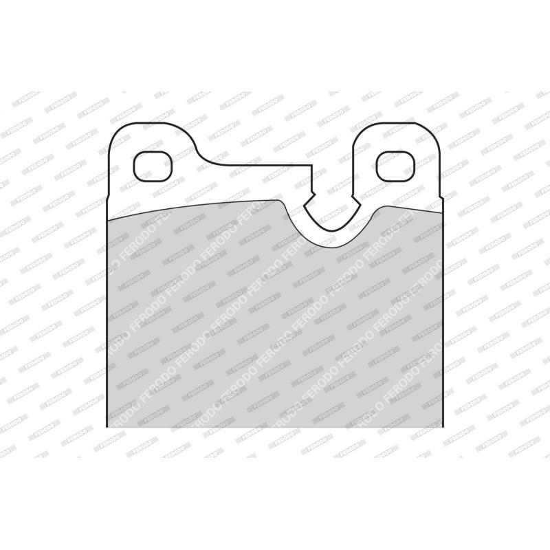 Jeu de 4 plaquettes de frein arrière FERODO FDB164 - Visuel 1