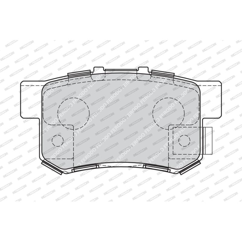 Jeu de 4 plaquettes de frein arrière FERODO FDB1679 - Visuel 1