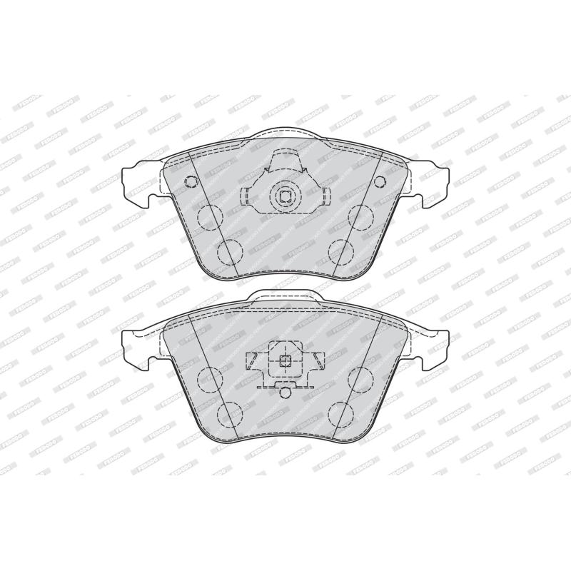 Jeu de 4 plaquettes de frein avant FERODO FDB1706 - Visuel 1