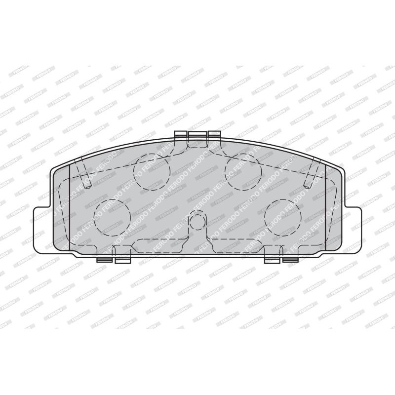 Jeu de 4 plaquettes de frein arrière FERODO FDB1721 - Visuel 1