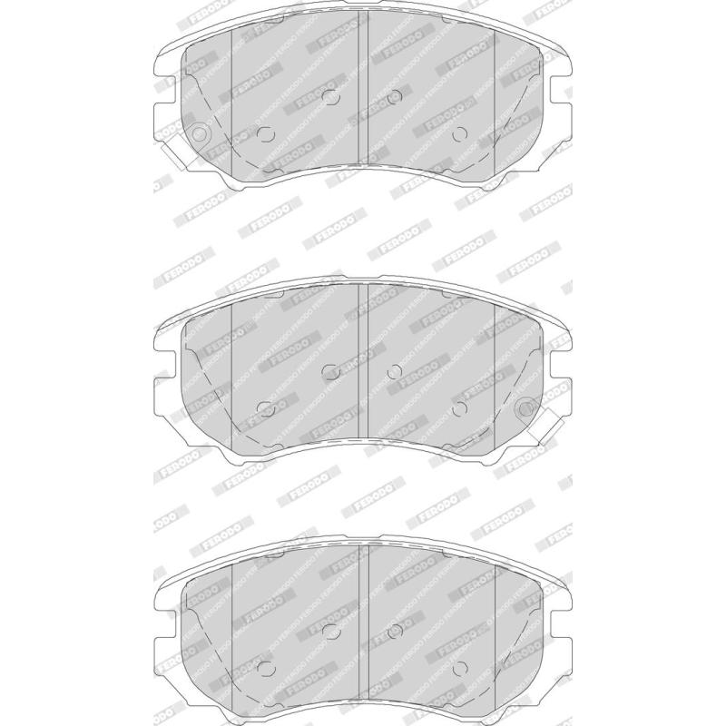 Jeu de 4 plaquettes de frein avant FERODO FDB1733 - Visuel 2