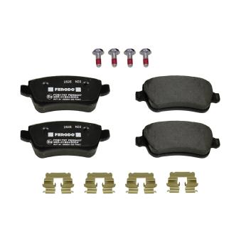 Jeu de 4 plaquettes de frein arrière FERODO OEM 77364168 Jeu de 4 plaquettes de frein arrière FERODO OEM 77364168