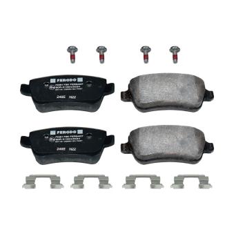 Jeu de 4 plaquettes de frein arrière FERODO OEM 77364169 Jeu de 4 plaquettes de frein arrière FERODO OEM 77364169