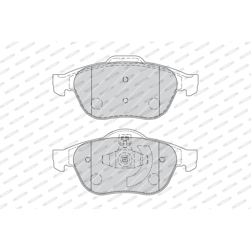 Jeu de 4 plaquettes de frein avant FERODO FDB1865 - Visuel 1