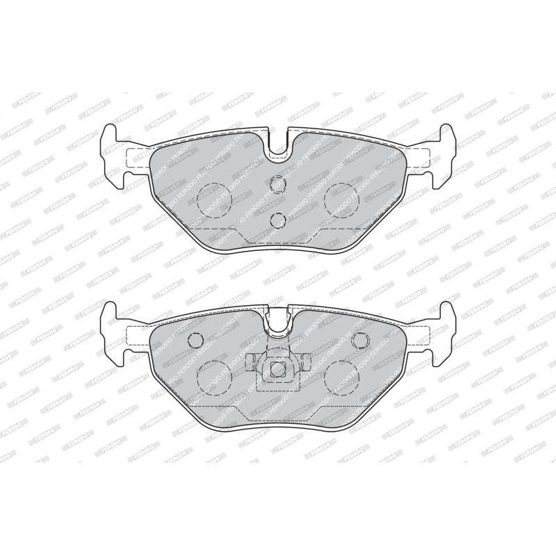 Jeu de 4 plaquettes de frein arrière FERODO FDB1867 - Visuel 1