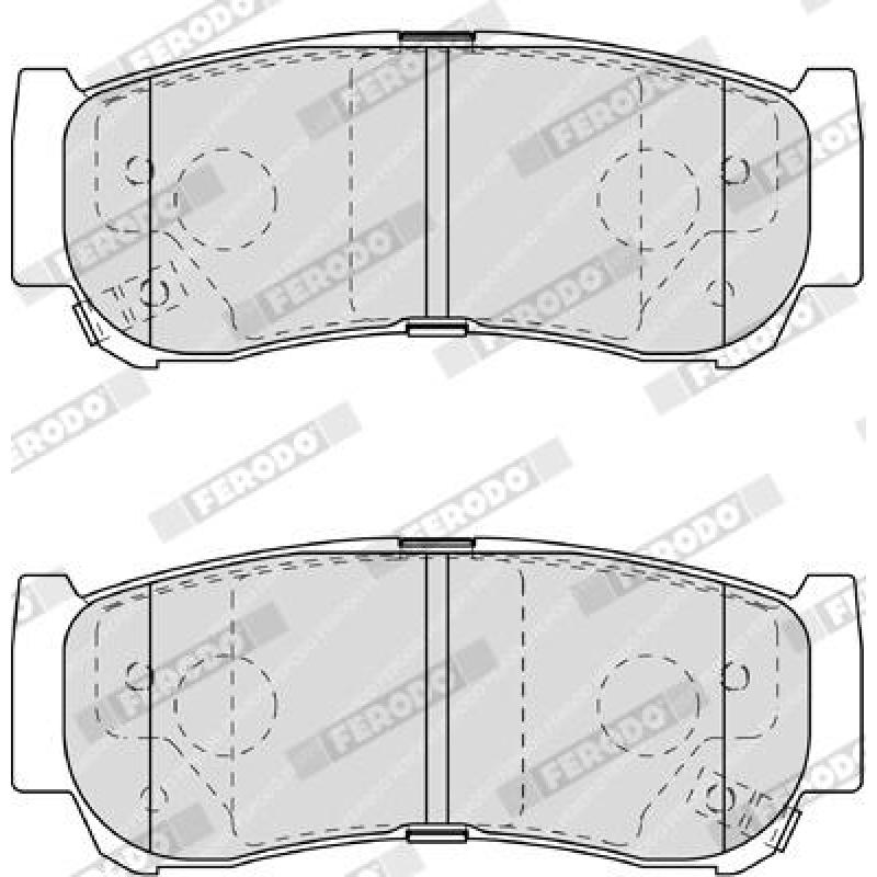 Jeu de 4 plaquettes de frein arrière FERODO FDB1910 - Visuel 2
