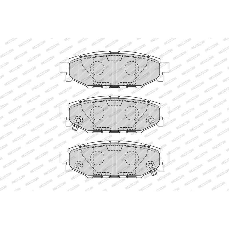 Jeu de 4 plaquettes de frein arrière FERODO FDB1947 - Visuel 1